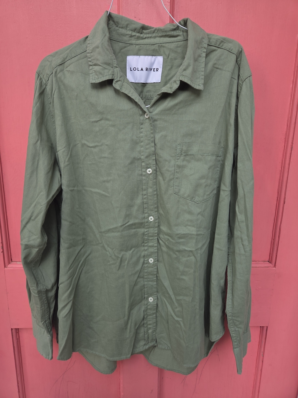 Lola River Women's Green Button Down Shirt
